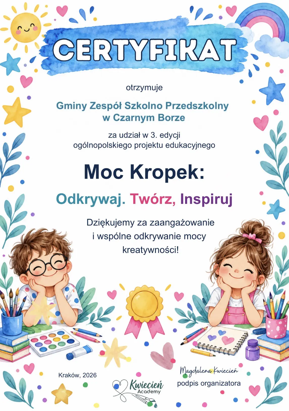 Tydzień Kropki w naszej szkole - odkrywamy, tworzymy, inspirujemy!