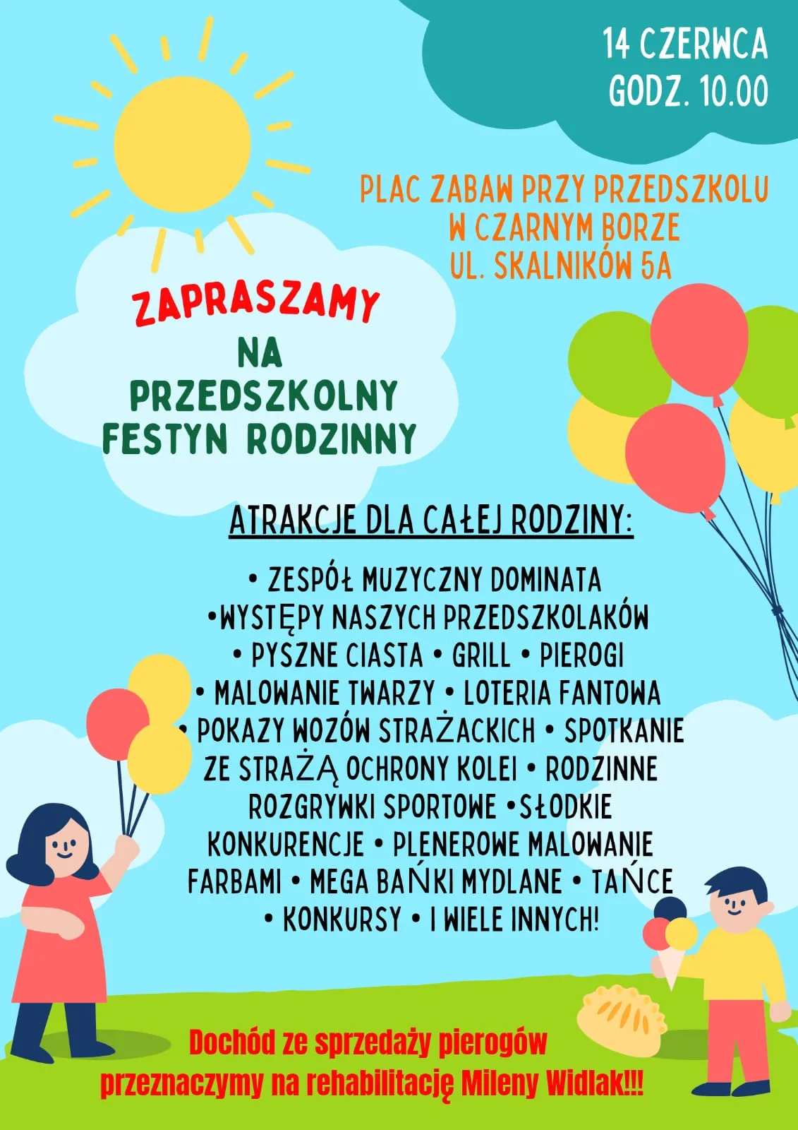 Zapraszamy na Festyn Rodzinny z Przedszkolakami!