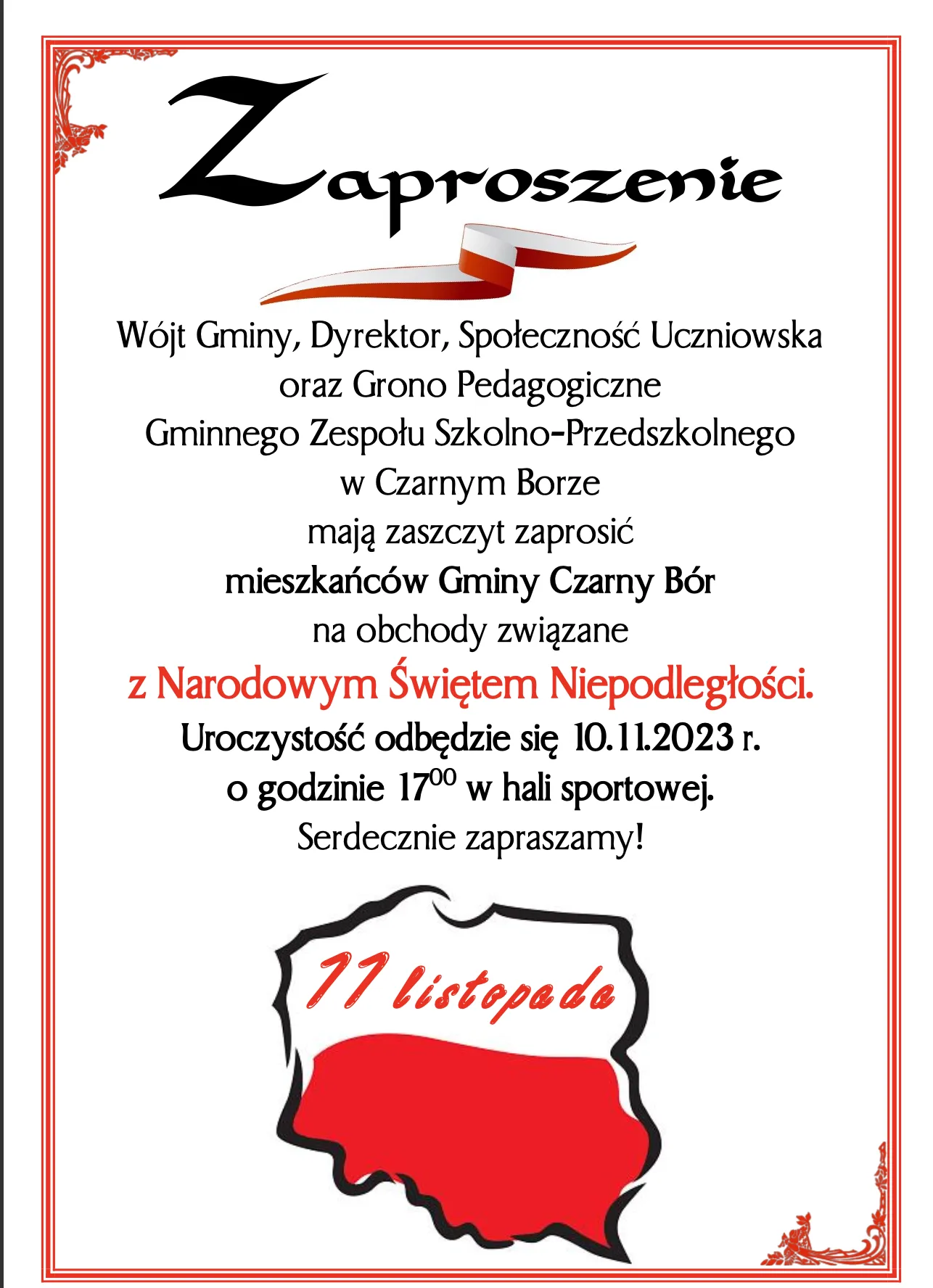 Zapraszamy na obchody Święta Niepodległości