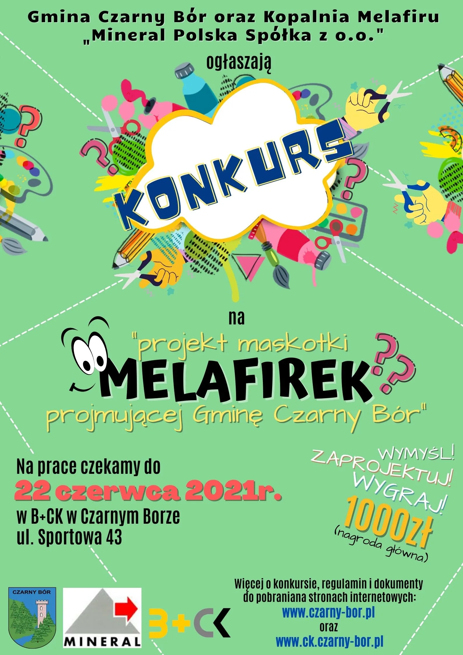 Konkurs na projekt graficzny Maskotki promującej Gminę Czarny Bór