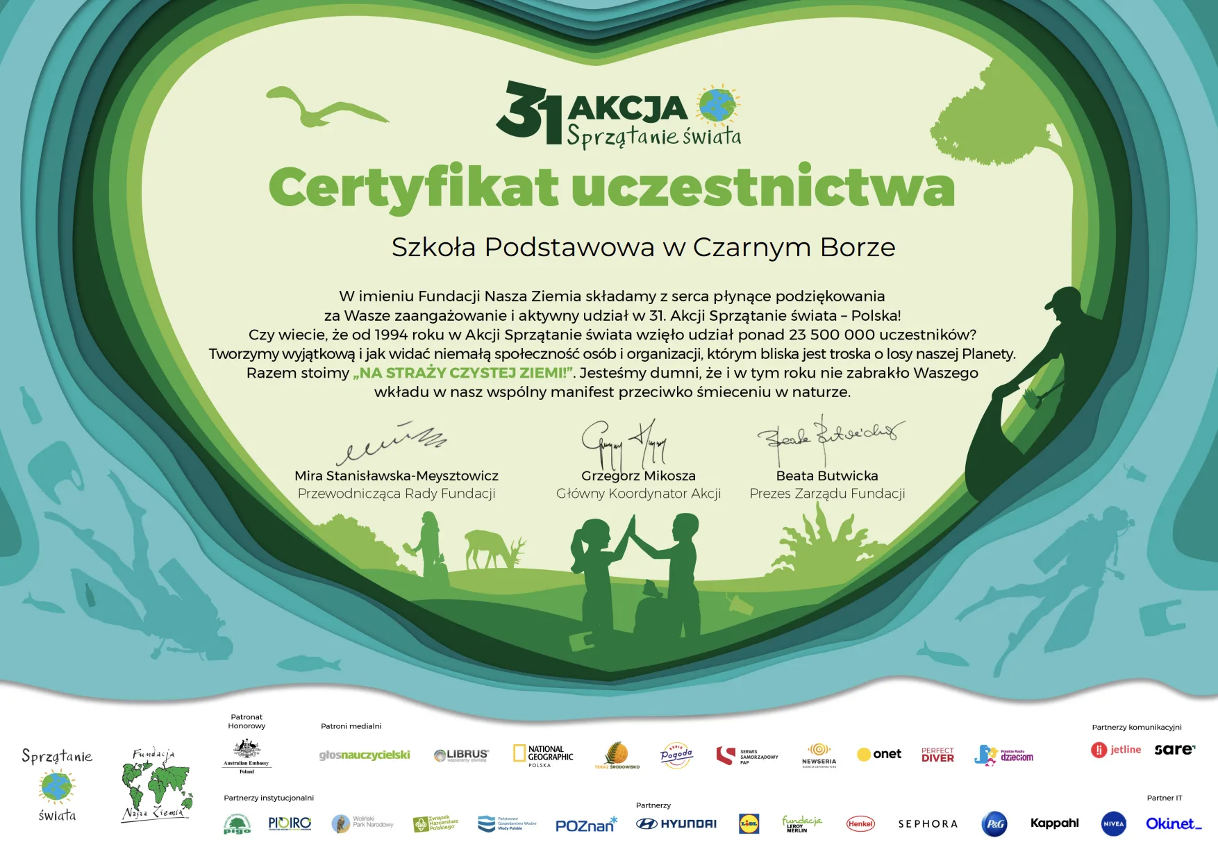 CERTYFIKAT DLA NASZEJ SZKOŁY