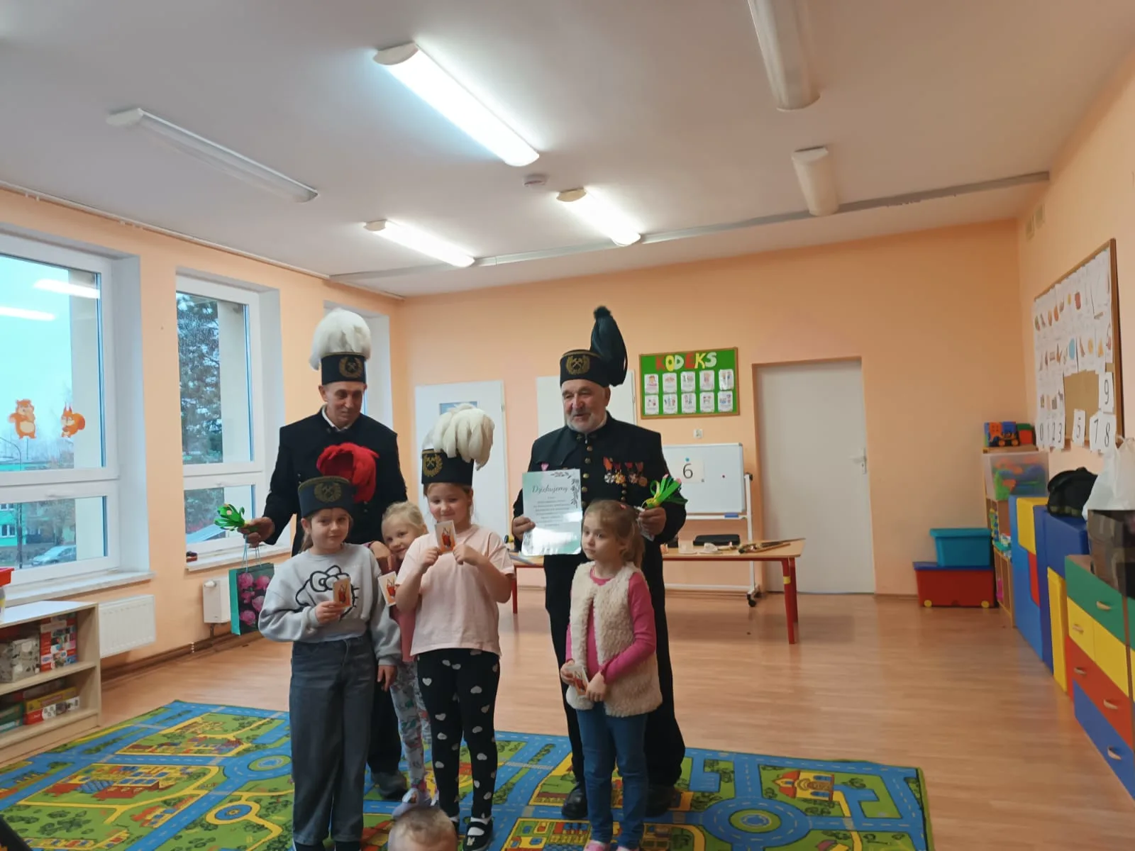 Wizyta górników w przedszkolu