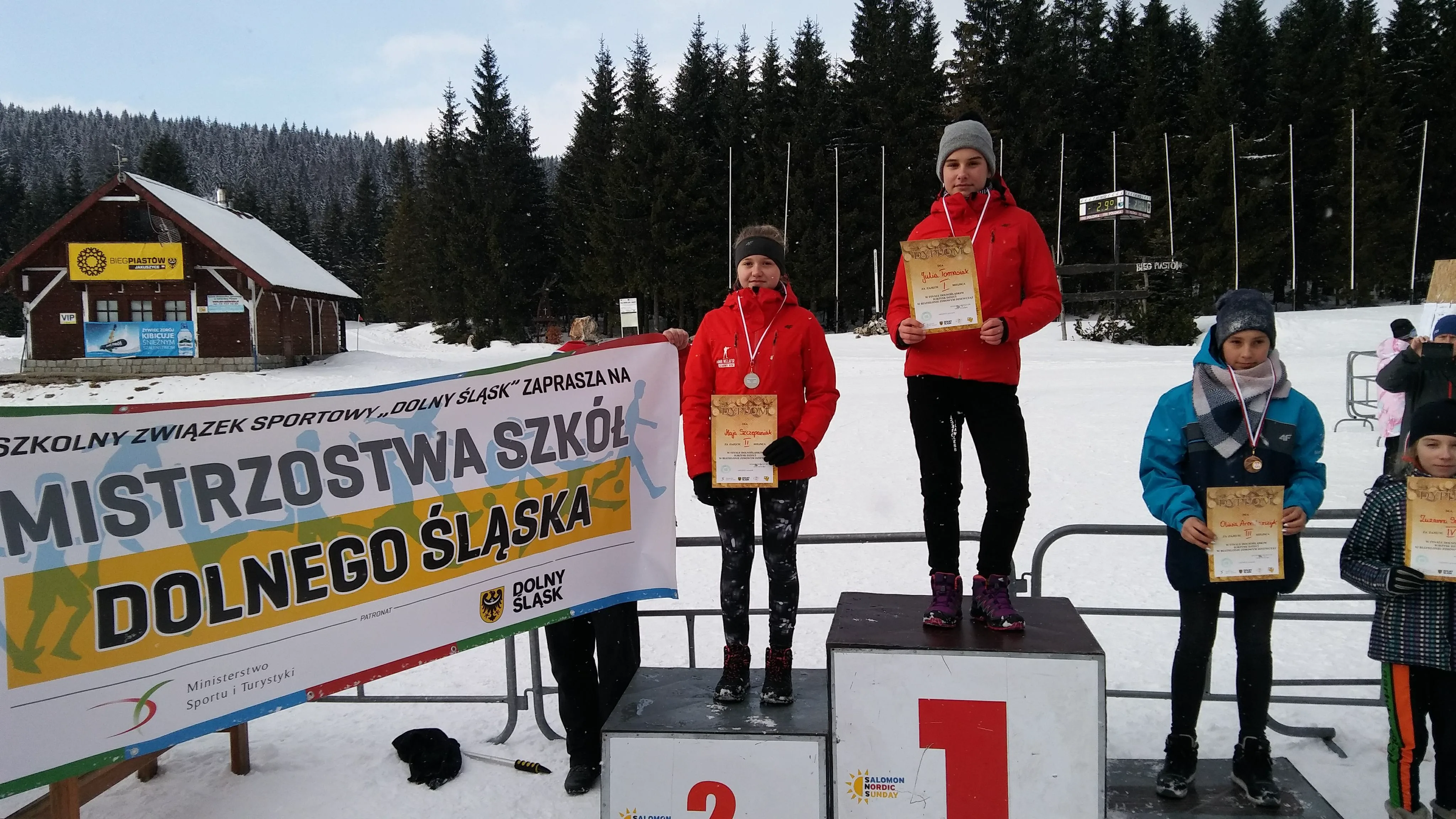 CZOŁOWE LOKATY UCZNIÓW GZSzP W CZARNYM BORZE PODCZAS FINAŁU DOLNOŚLĄSKIEGO W BIATHLONIE ZIMOWYM - JAKUSZYCE 16.02.2018
