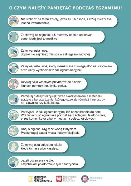 Informacje i wytyczne dotyczące egzaminu ósmoklasisty