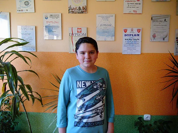 Wiktor Rafalski w etapie powiatowym Konkursu Języka Angielskiego zDolny Ślązaczek