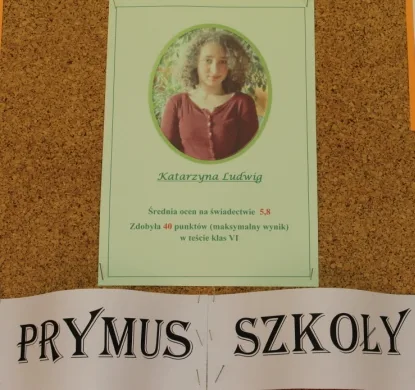 Prymus Szkoły Podstawowej w Czarnym Borze!